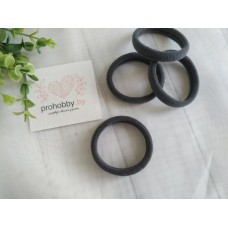 Резинки для волос бесшовные, 4 см, цвет графитовый